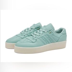 Adidas Rivalry Lux Low Hazy Green & Cream-White Sneakers Men’s Size 8.5 (NWT)
